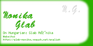 monika glab business card